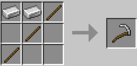 Crafting a Scythe. All other material variants are available.